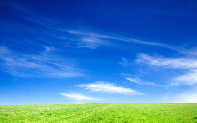 Green field blue sky clouds #24 free wallpaper for desktop - medium preview image