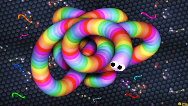 Colorful snake confetti black background free wallpaper for desktop - medium preview image