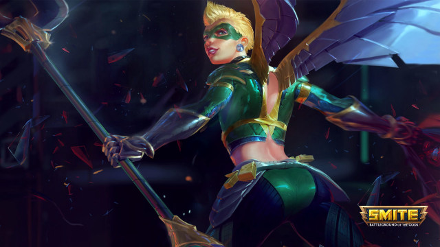 Woman costume sword mask blue free wallpaper for desktop - medium preview image