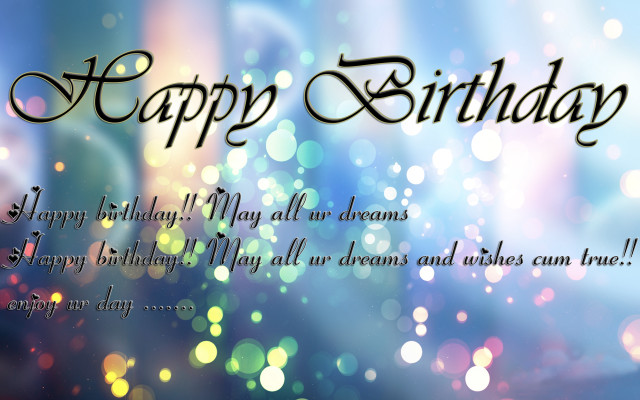Birthday card blurry background happy free wallpaper for desktop - medium preview image
