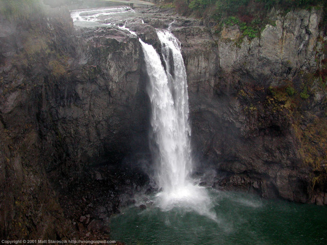 Waterfall large water river below free wallpaper for desktop - medium preview image