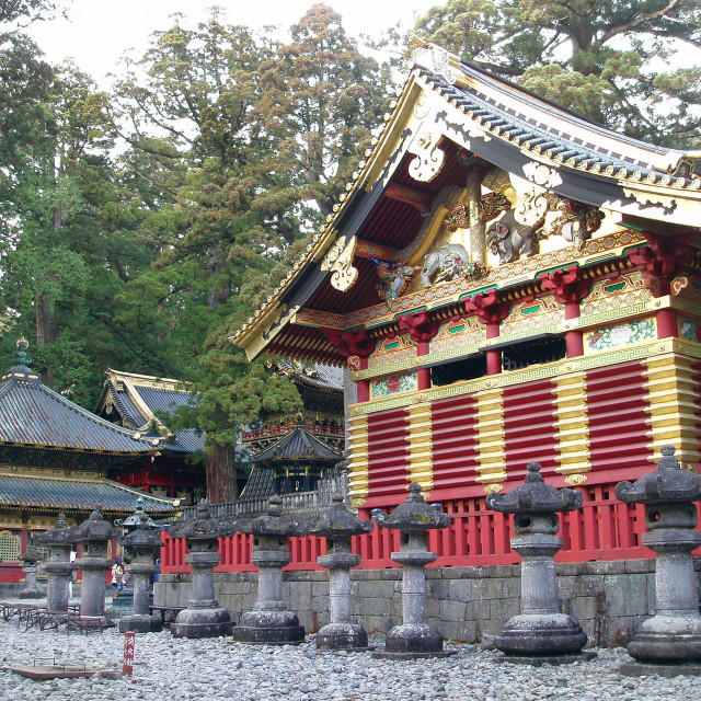 Building red yellow roof fence free wallpaper for tablet - medium preview image