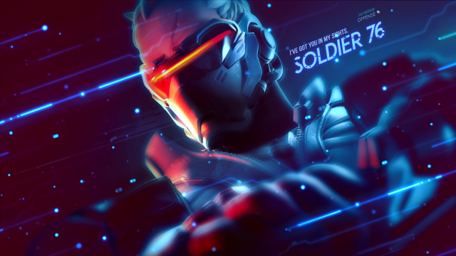 Soldier laser glow red light free wallpaper for desktop - medium preview image