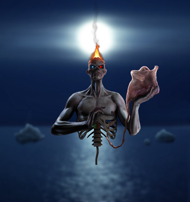 Burning head fish light dark free wallpaper for tablet - medium preview image