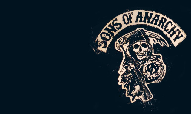 Skull gun banner sons of free wallpaper for desktop - medium preview image