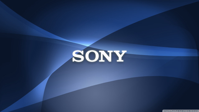 Sony logo blue background wave free wallpaper for desktop - medium preview image