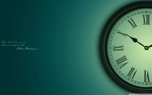 Clock roman numerals green background #7 free wallpaper for desktop - medium preview image