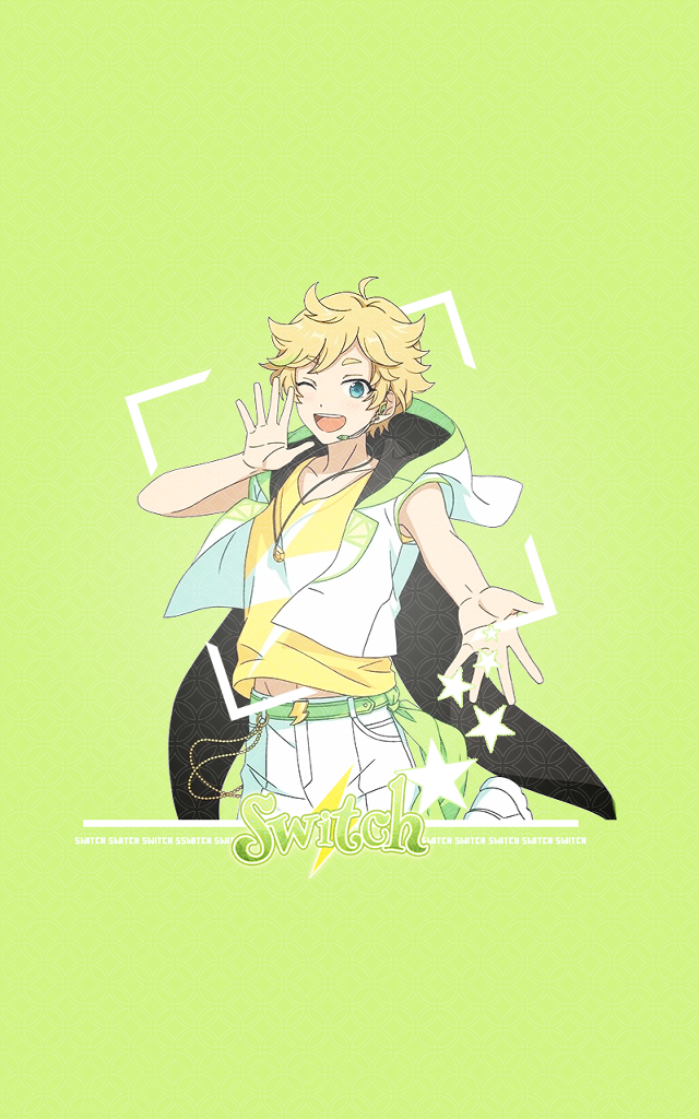 Cartoon character green background star free wallpaper for mobile - medium preview image