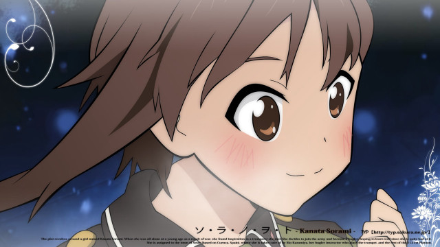 Anime girl long hair brown #3 free wallpaper for desktop - medium preview image