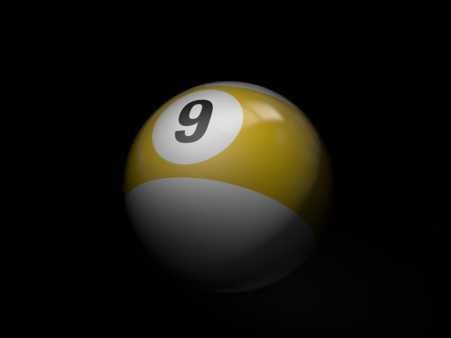Yellow white pool ball black free wallpaper for desktop - medium preview image