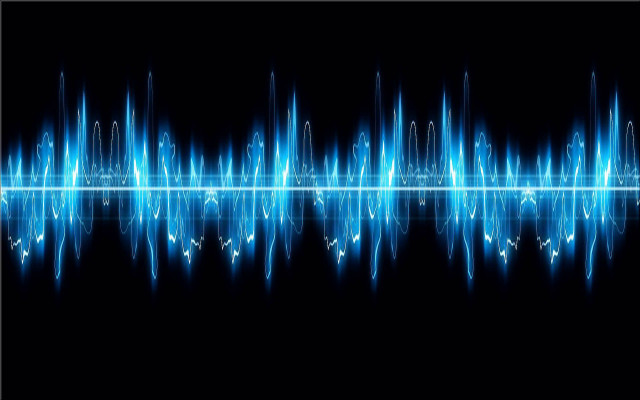 Sound wave blue lights black #3 free wallpaper for desktop - medium preview image