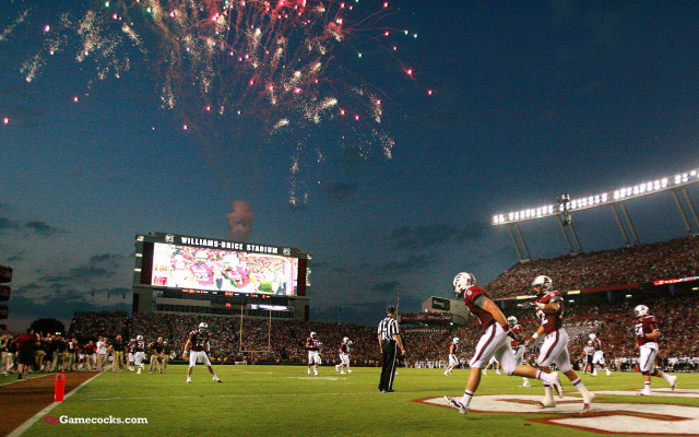 Football game fireworks large screen free wallpaper for desktop - medium preview image