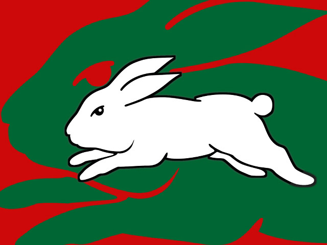 White rabbit green leaf red free wallpaper for desktop - medium preview image
