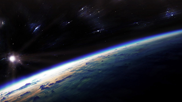 Earth space view bright star #5 free wallpaper for desktop - medium preview image