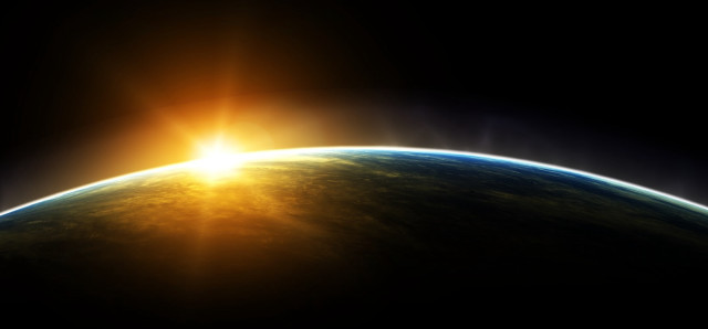 Sun bright horizon earth sky free wallpaper for desktop - medium preview image