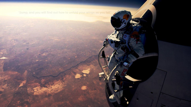 Man in space suit plane free wallpaper for desktop - medium preview image