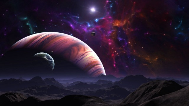 Space scene planets stars distant #6 free wallpaper for desktop - medium preview image