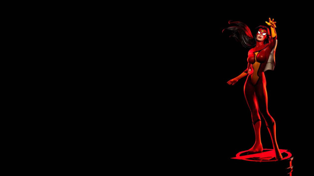Woman red yellow costume black free wallpaper for desktop - medium preview image