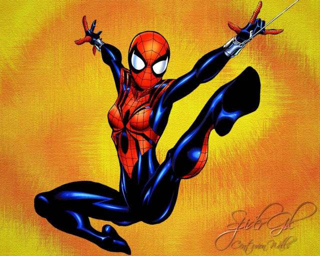Spider man arms outstretched legs free wallpaper for desktop - medium preview image