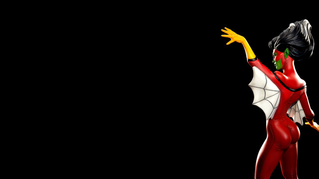 Woman red suit bat shoulder free wallpaper for desktop - medium preview image