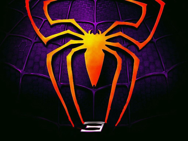 Spider man logo purple background free wallpaper for desktop - medium preview image