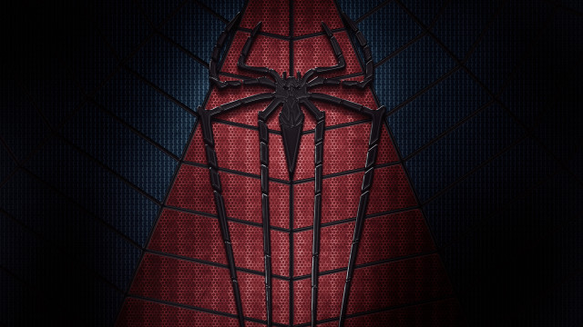 Spider man poster red background free wallpaper for desktop - medium preview image