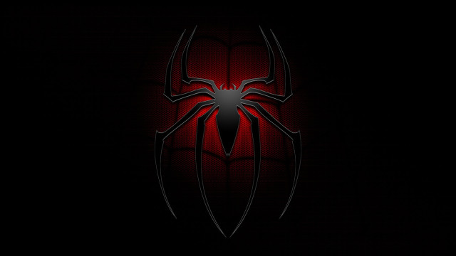 Spider man logo black background #2 free wallpaper for desktop - medium preview image