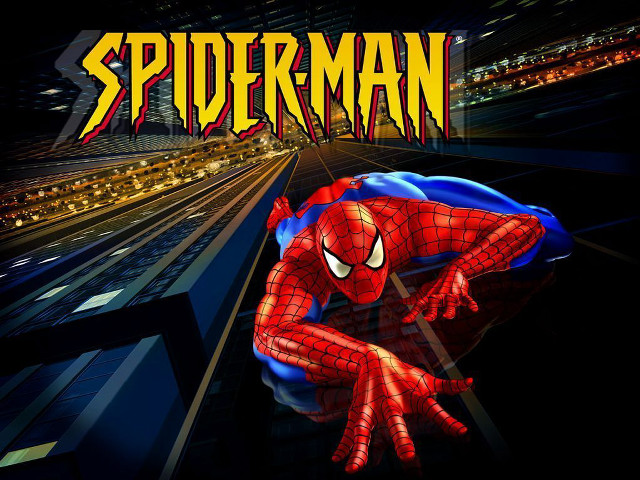 Spider man poster train city free wallpaper for desktop - medium preview image
