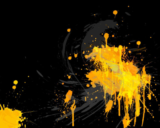 Black yellow background paint splatters free wallpaper for desktop - medium preview image