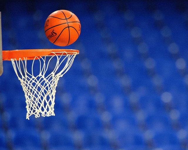 Basketball net blue arena seats free wallpaper for desktop - medium preview image
