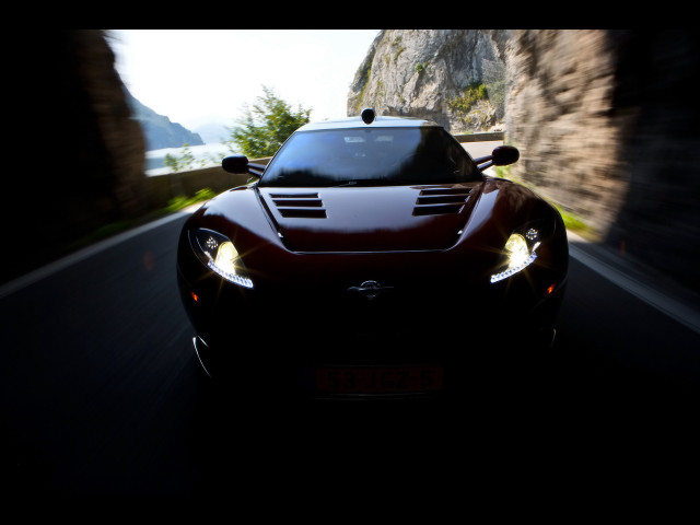 Car driving cliff mountain background free wallpaper for desktop - medium preview image