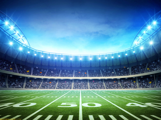 Stadium football field sky background free wallpaper for desktop - medium preview image