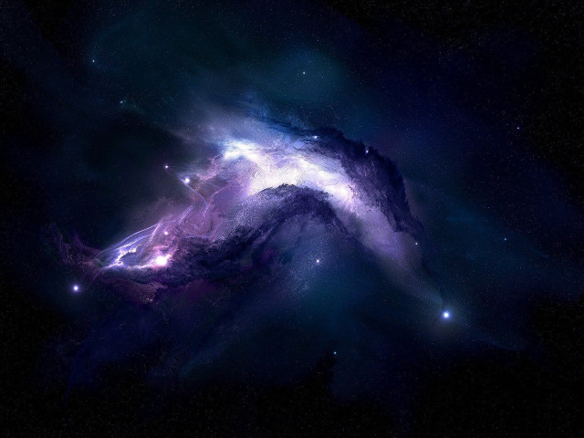 Colorful space large star center free wallpaper for desktop - medium preview image