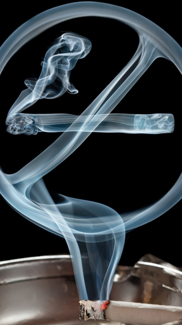 Cigarette smoking metal bowl smoke free wallpaper for mobile - medium preview image