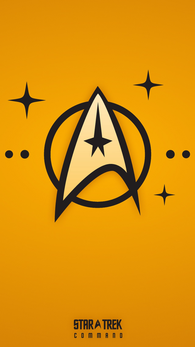Star trek logo yellow background #2 free wallpaper for mobile - medium preview image