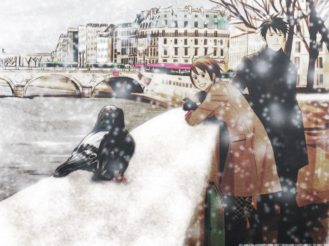 Couple river bird bridge background free wallpaper for desktop - medium preview image