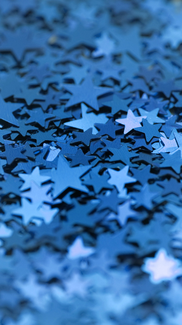 Blue background stars different sizes #2 free wallpaper for mobile - medium preview image