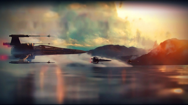 Star wars ship helicopter water #3 free wallpaper for desktop - medium preview image