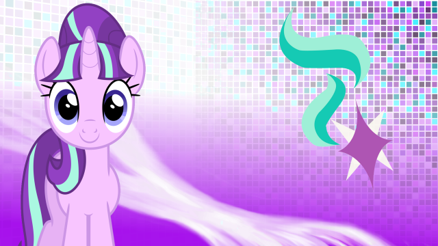 Pink pony blue tail star free wallpaper for desktop - medium preview image