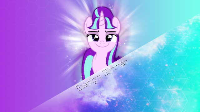 Pink pony purple mane starry free wallpaper for desktop - medium preview image