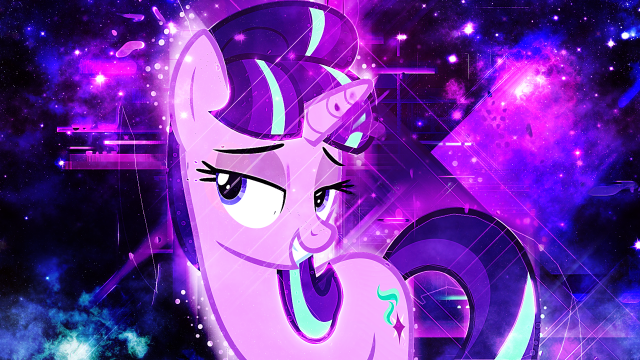 Pink pony purple mane starry #2 free wallpaper for desktop - medium preview image