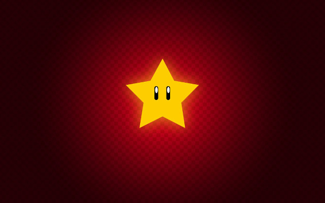 Yellow star black eyes red free wallpaper for desktop - medium preview image