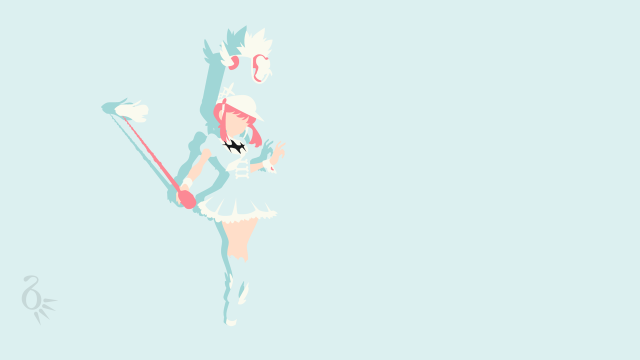 Pink dress ballerina orphism minimalist free wallpaper for desktop - medium preview image