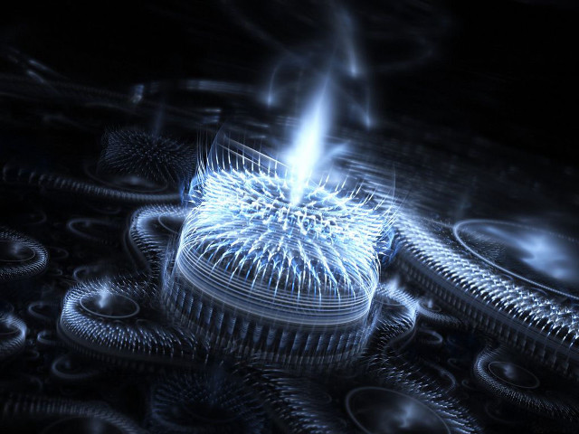 Metal closeup blue light center free wallpaper for desktop - medium preview image