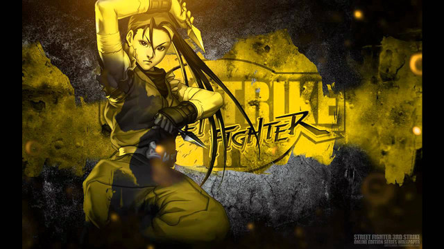 Woman sword yellow background black free wallpaper for desktop - medium preview image