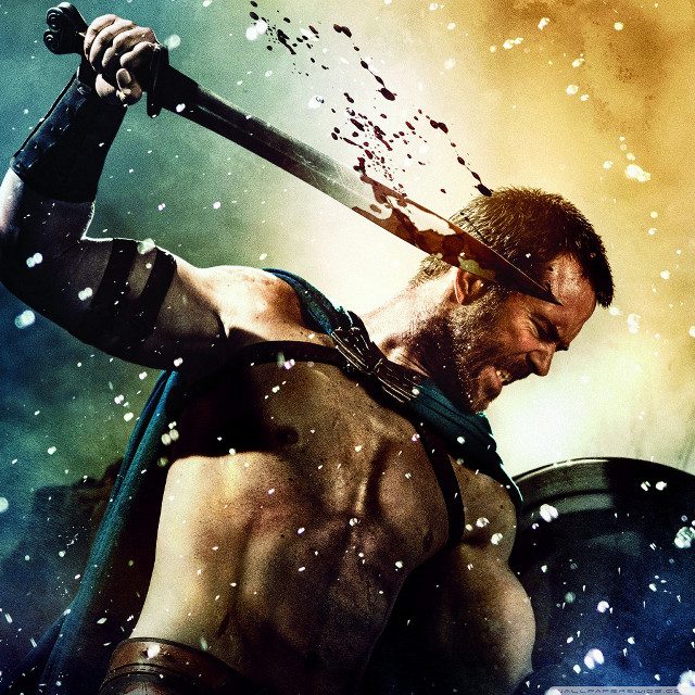 Man sword helmet water splash free wallpaper for tablet - medium preview image