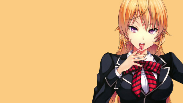Blonde girl anime licking japanese free wallpaper for desktop - medium preview image