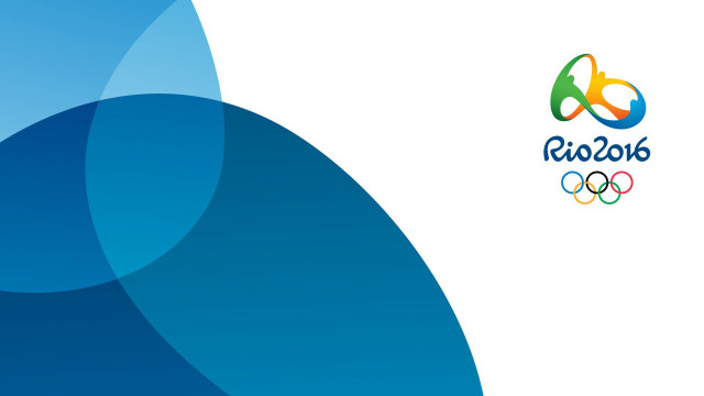 Blue white background olympic logo free wallpaper for desktop - medium preview image