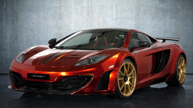 Red sports car gold rims #6 free wallpaper for desktop - medium preview image