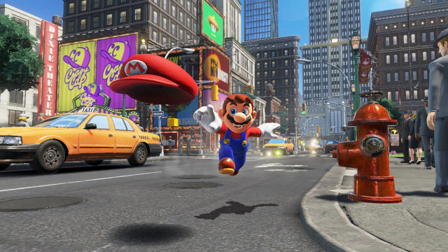 Cartoon character running city street free wallpaper for desktop - medium preview image